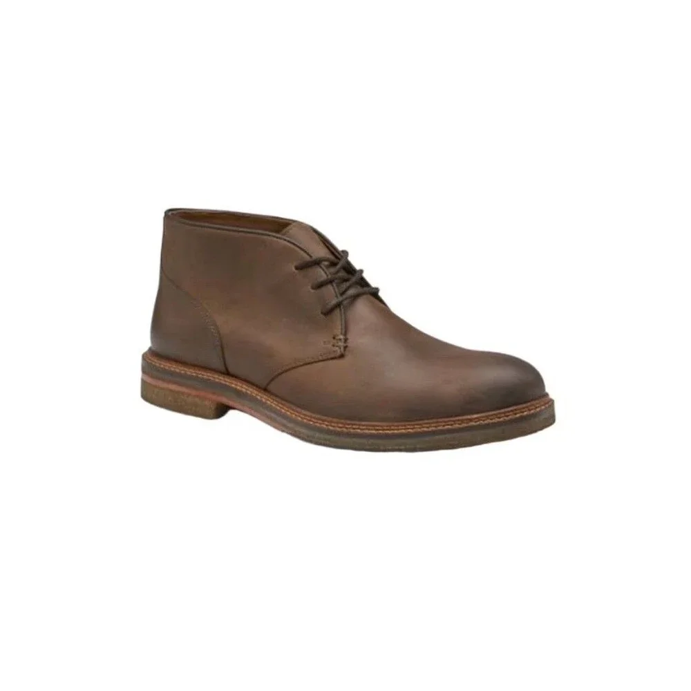 NEW JOHNSTON & MURPHY CALDER CHUKKA BROWN OILED FULL GRAIN LEATHER Men 8 M
